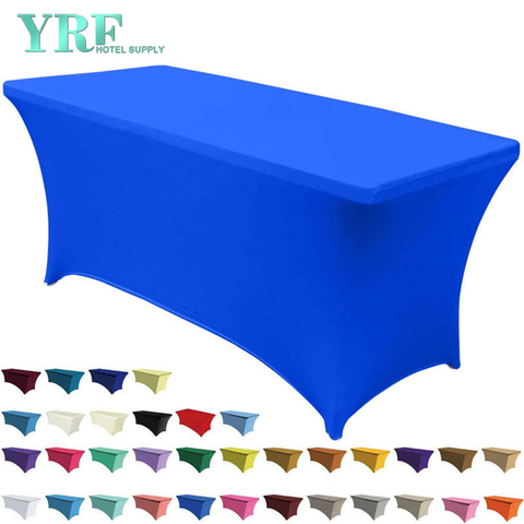 Rechthoekige stretch spandex tafelhoes koningsblauw 6ft/72"L x 30"B x 30"H polyester voor klaptafels