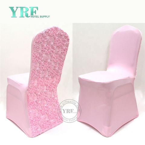 YRF China Bruiloft roze elegante stoelhoezen met hoge rugleuning