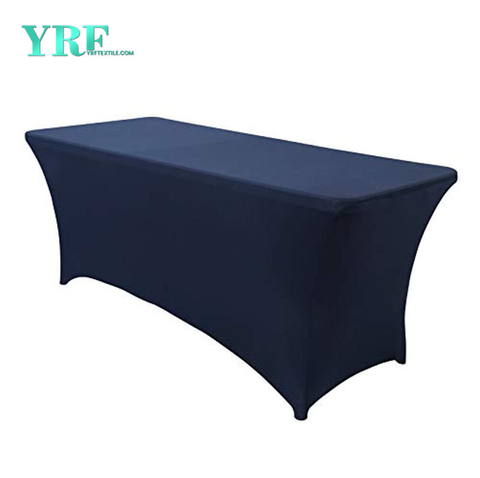 Rechthoekige stretch spandex tafelhoes marineblauw 4ft/48"L x 24"B x 30"H polyester voor feest