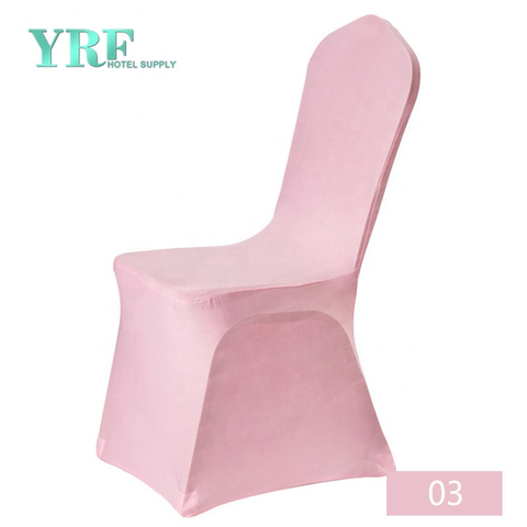 YRF Blush roze metallic elastische stoelhoezen voor bruiloften