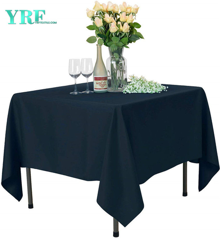 Vierkant tafelkleed marineblauw 54x54 inch puur 100% polyester kreukvrij voor feestjes