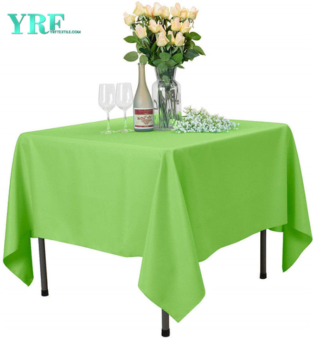 Vierkante tafelkleden Appelgroen 54x54 inch puur 100% polyester kreukvrij voor bruiloften
