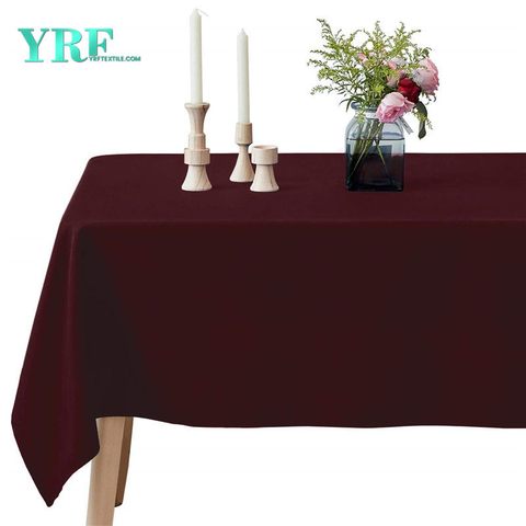 Langwerpige tafelkleden Wijnrood 60x102 inch Puur 100% polyester kreukvrij voor bruiloften