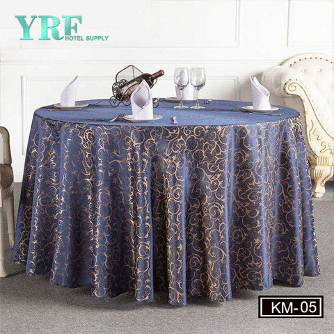 YRF Luxe Hotel Jacquard Marineblauwe Tafel 100% Polyester Golden Party