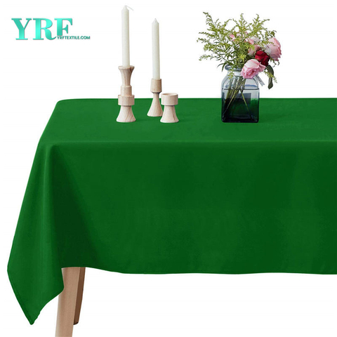 Langwerpige tafelkleden Groen 60x102 inch Zuiver 100% polyester kreukvrij voor restaurant