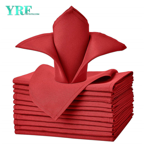 Stoffen servetten Puur rood 17x17" Inch 100% polyester wasbaar en herbruikbaar voor restaurants