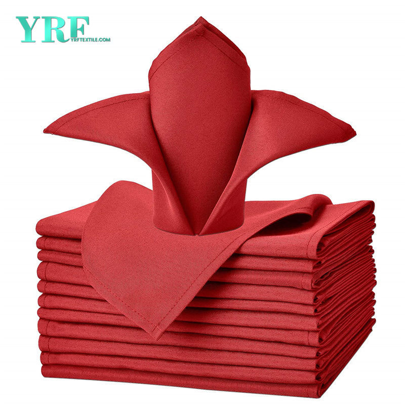 Stoffen servetten Puur rood 17x17" Inch 100% polyester wasbaar en herbruikbaar voor restaurants