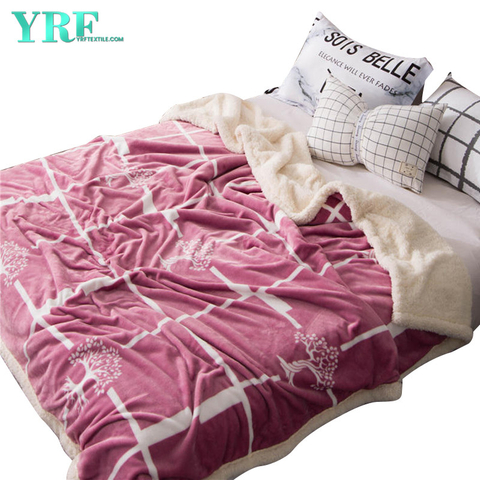 Fleece Throw Blanket Uniek Design Pluche Warm Roze Plaid Voor King Size