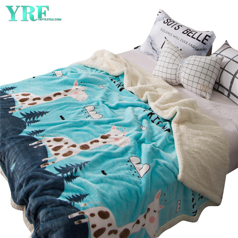 Fabrieksdeken dubbelzijdige winter dikke giraffen print voor kingsize bed