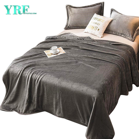 Zeer zacht geverfde effen polyester duurzame dekens voor queensize bed